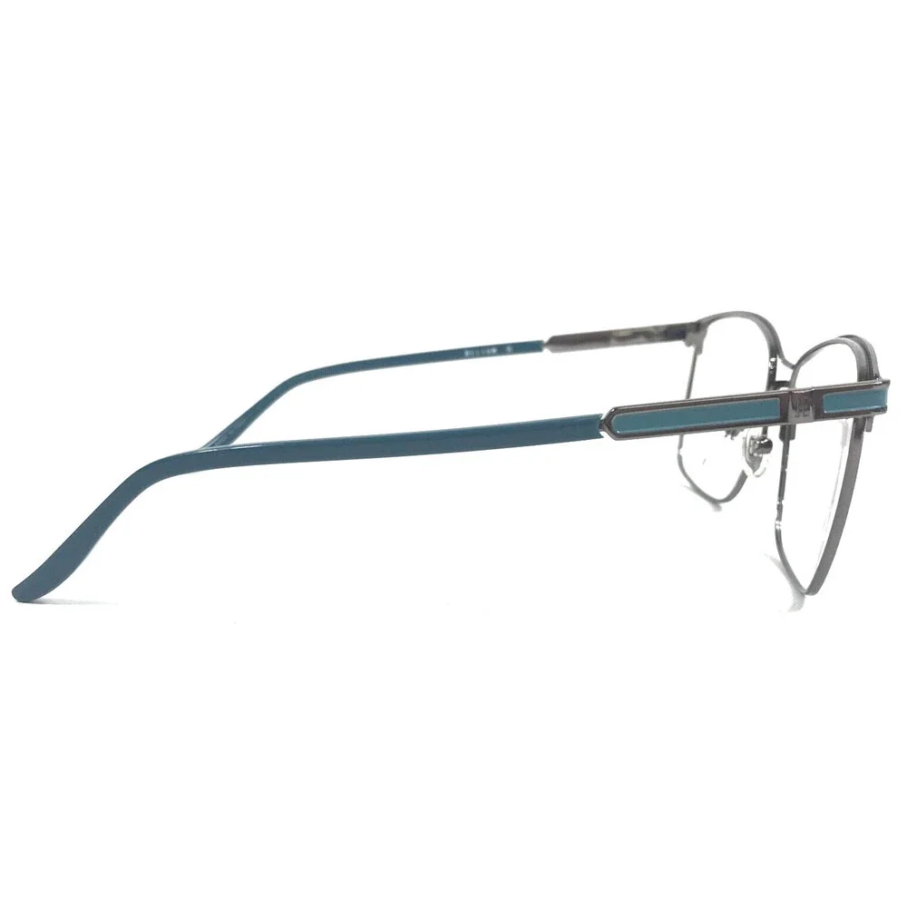 Helium Eyeglasses Frames 4438 GUN/MIDNIGHT Blue Gray Square Full Rim 55-16-140